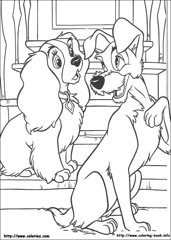 Lady and the Tramp coloring picture